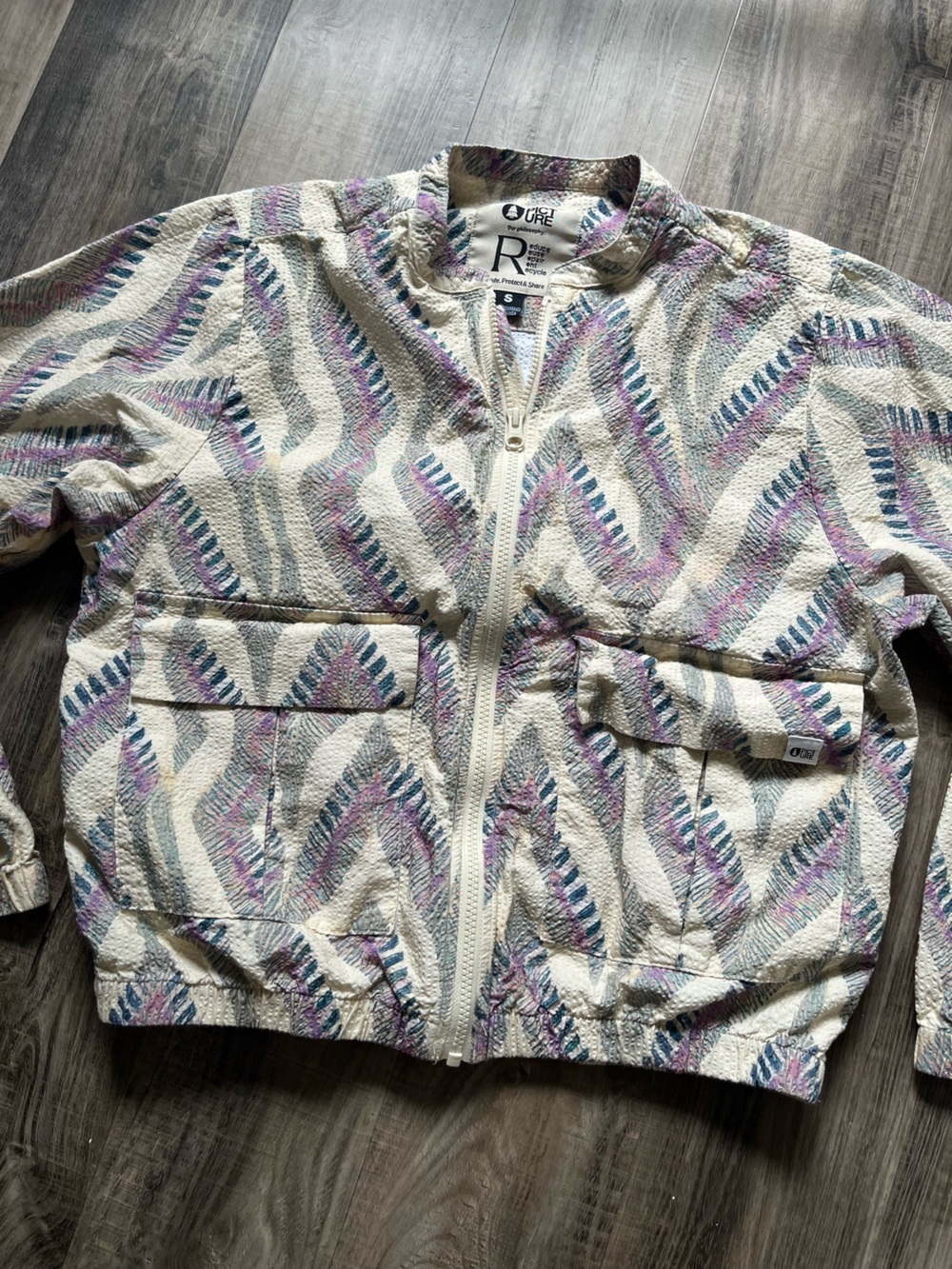 Picture women’s seersucker jacket size small